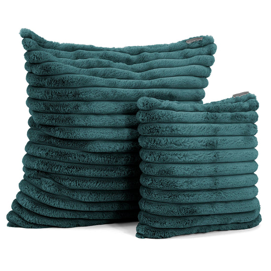 Fundas de Cojín Extra Grande 70 x 70cm - Pana de Felpa Ultra Turquesa 02