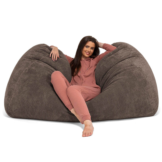 Enorme Sofá / Puff Gigante - Pompón Chocolate 03