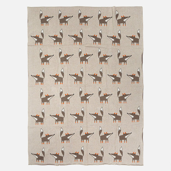 Manta de Sofá - Algodón 100% Zorro 03