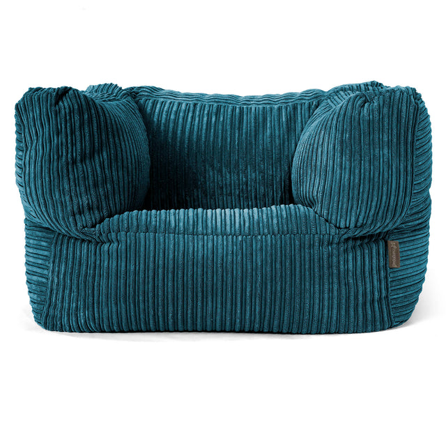 Albert Puff Sillón - Pana Clásica Turquesa 01