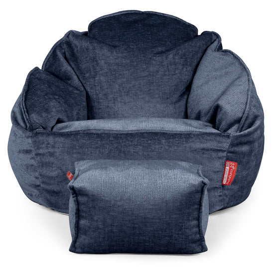 Puf Bubble - Chenille Azul marino 02