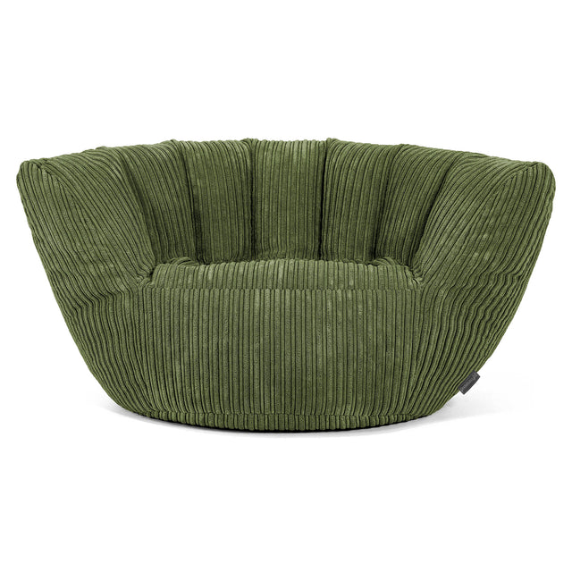 Puf Charles Vintish - Pana Clásica Bosque Verde 01