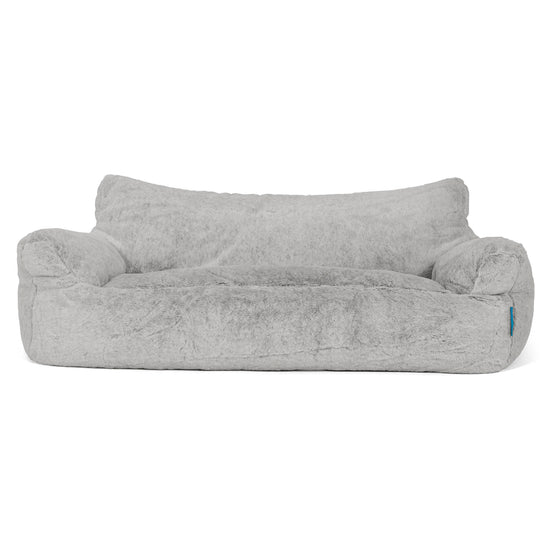Puf Sofá Infantil Josephine 1-5 años - Piel de Conejo Sintética Gris Claro 01