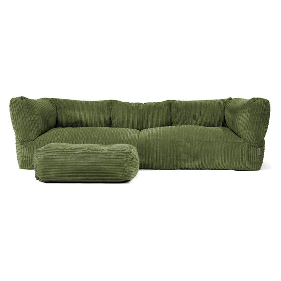 Albert Puf Sofá 3 plazas - Pana Clásica Bosque Verde 02