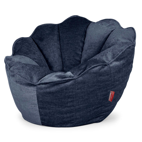 Puf Saco Natalia - Chenille Azul marino 02