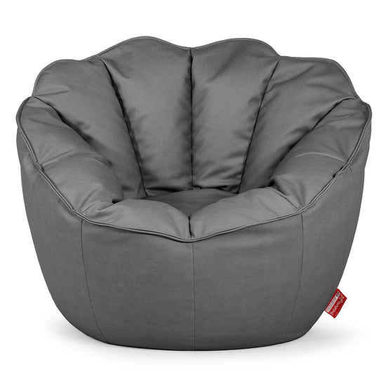 Puf Saco Natalia - Cuero Vegano Gris 01