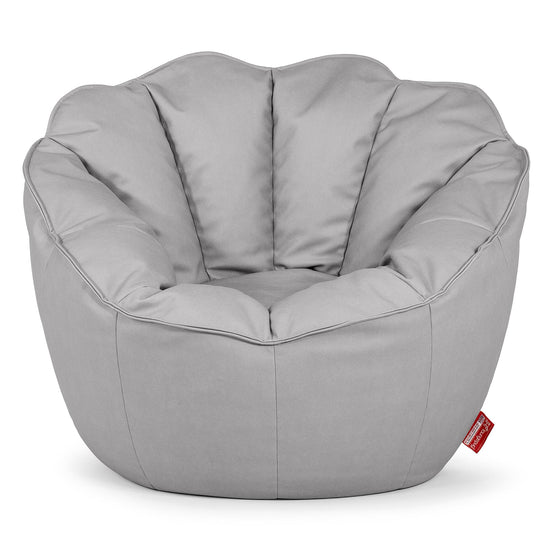 Puf Saco Natalia - Cuero Vegano Gris 01