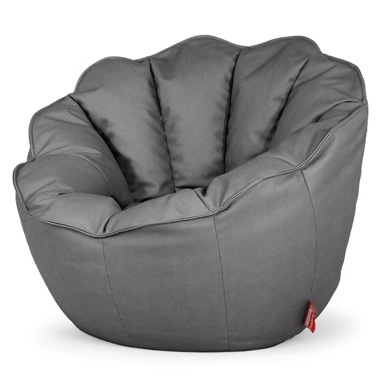 Puf Saco Natalia - Cuero Vegano Gris 02
