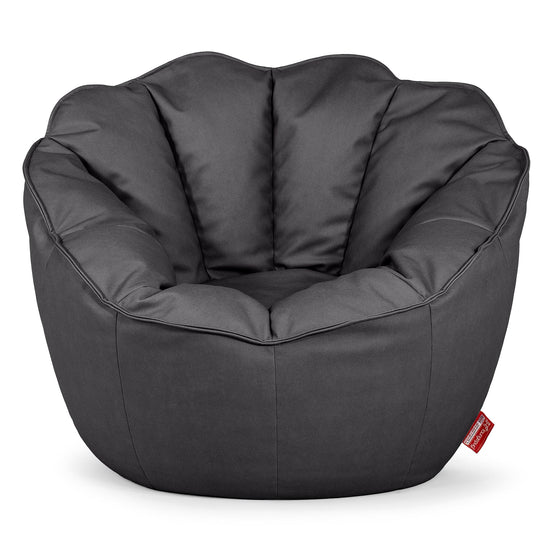 Puf Saco Natalia - Cuero Vegano Negro 01