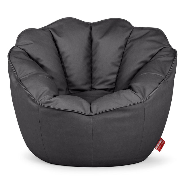 Puf Saco Natalia - Cuero Vegano Negro 01