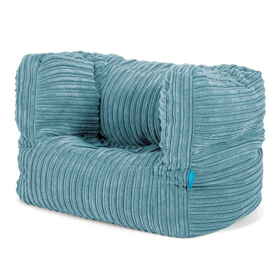 Puf Silla Alberto para Niños 1-5 años - Pana Clásica Egeo Azul 02