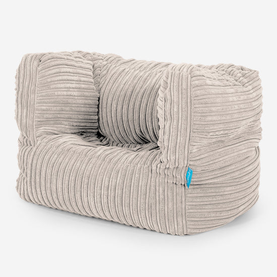 Puf Silla Alberto para Niños 1-5 años - Pana Clásica Marfil 02