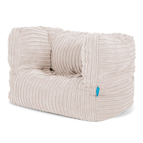 Puf Silla Alberto para Niños 1-5 años - Pana Clásica Marfil 02