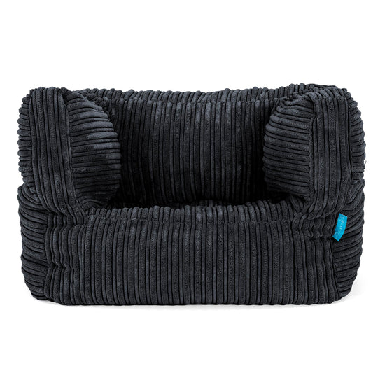 Puf Silla Alberto para Niños 1-5 años - Pana Clásica Negro 01