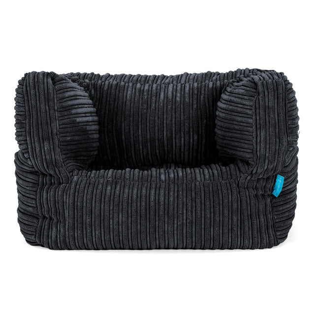Puf Silla Alberto para Niños 1-5 años - Pana Clásica Negro 01