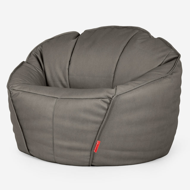 Puf Silla de Juego Clasica Máxima - Cuero Vegano Gris 01
