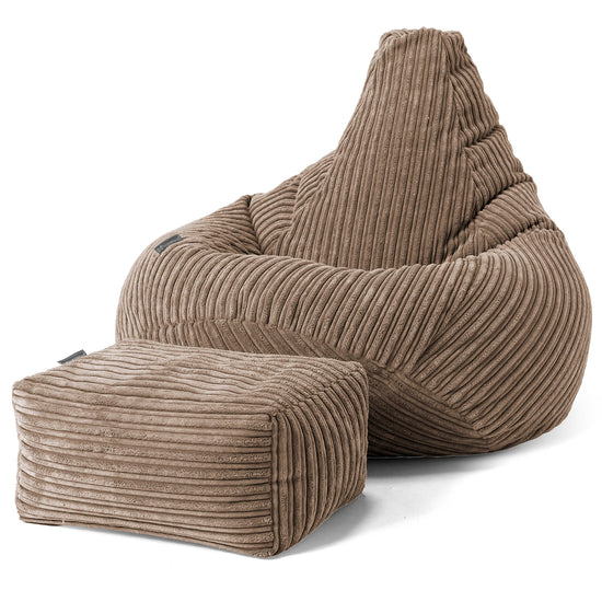 Puf Silla de Juego para Niños de 6 a 14 años - Pana Clásica Moca 02