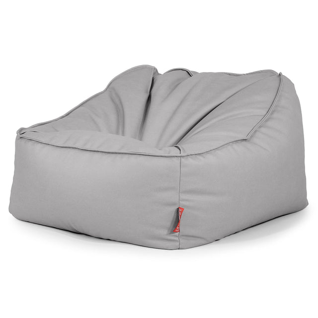 Puf Silla Encorvada - Cuero Vegano Gris 03