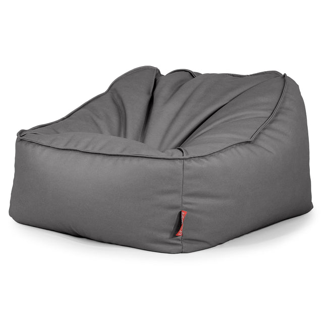Puf Silla Encorvada - Cuero Vegano Gris 03