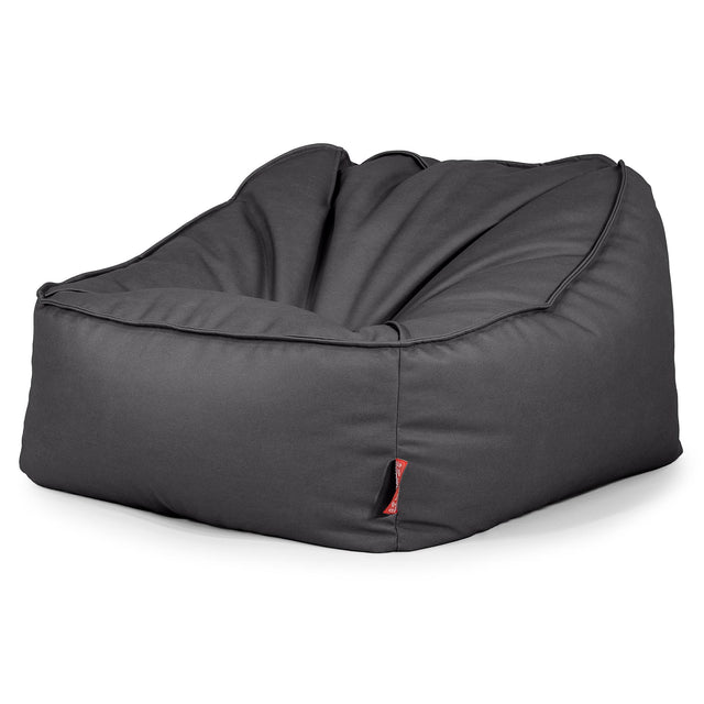 Puf Silla Encorvada - Cuero Vegano Negro 03