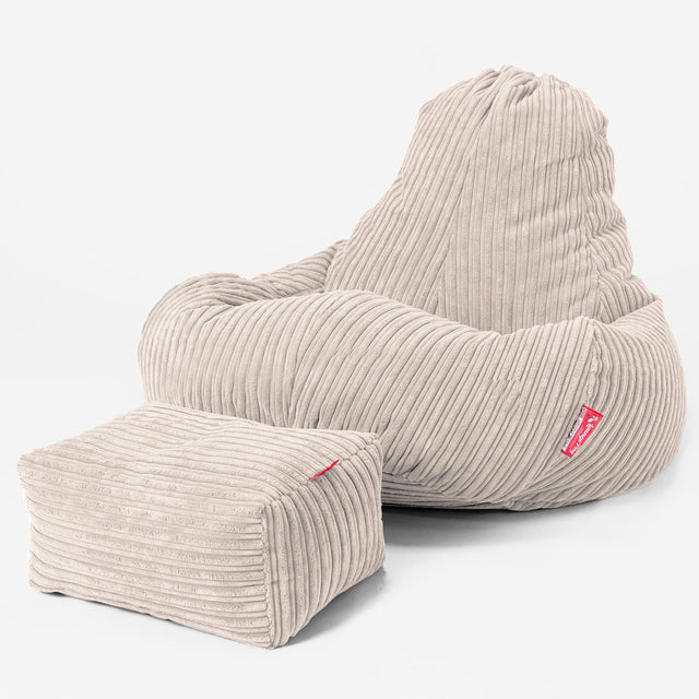 Puf Ultra Lux - Pana Clásica Marfil 02