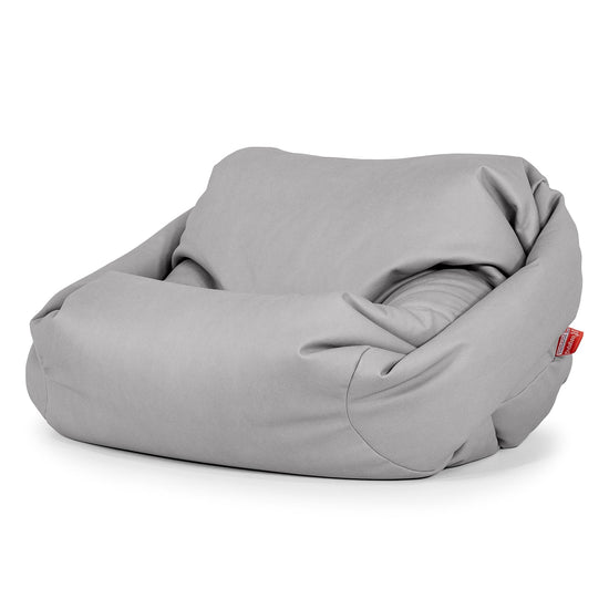 Puf Silla Sabina - Cuero Vegano Gris 01