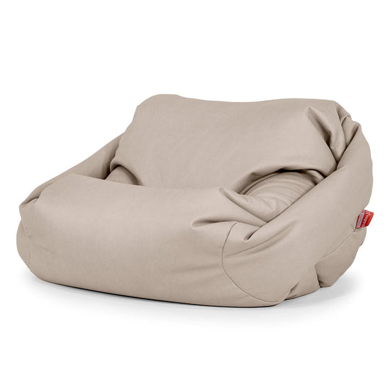 Puf Silla Sabina - Cuero Vegano Marfil 01