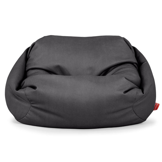 Puf Silla Sabina - Cuero Vegano Negro 02