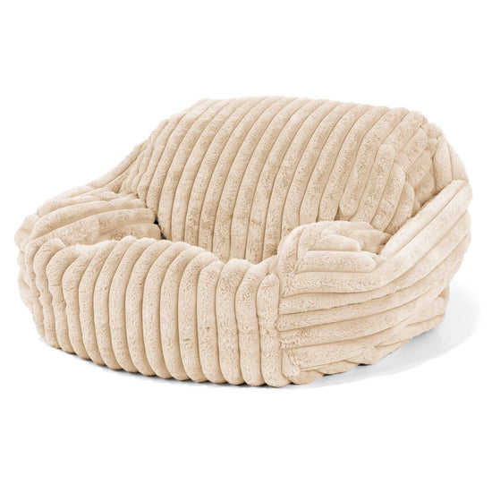 Puf Silla Sabina - Pana de Felpa Ultra Crema 02