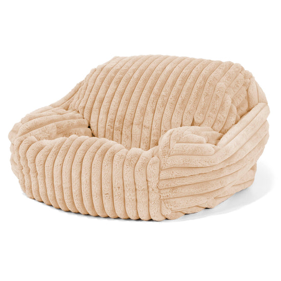 Puf Silla Sabina - Pana de Felpa Ultra Durazno 02