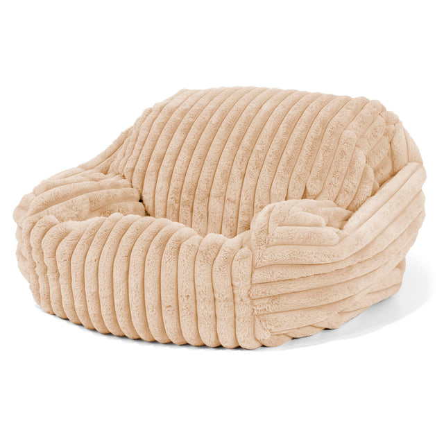 Puf Silla Sabina - Pana de Felpa Ultra Durazno 02