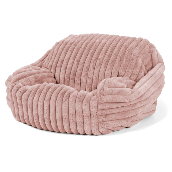 Puf Silla Sabina - Pana de Felpa Ultra Rosa Empolvado 02