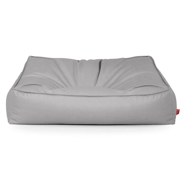 Puf Sillón Encorvado - Cuero Vegano Gris 01