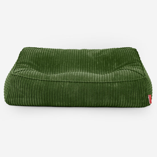 Puf Sillón Encorvado - Pana Clásica Bosque Verde 01