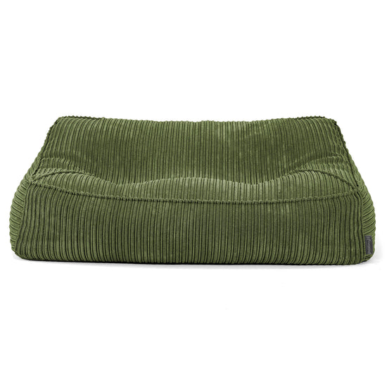 Puf Sillón Encorvado - Pana Clásica Bosque Verde 03