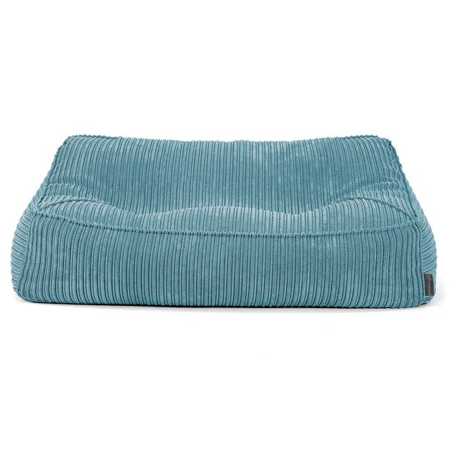 Puf Sillón Encorvado - Pana Clásica Egeo Azul 03