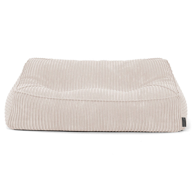 Puf Sillón Encorvado - Pana Clásica Marfil 03