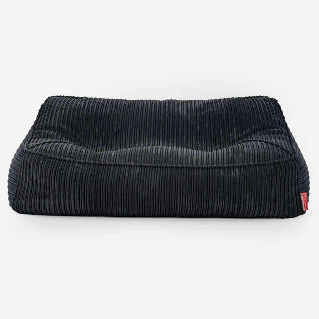 Puf Sillón Encorvado - Pana Clásica Negro 01