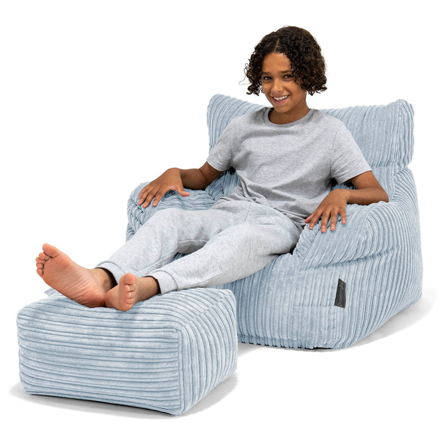 Sillón Puf Teens 6-14 años - Pana Clásica Bebé Azul 01