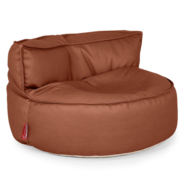 Puf Sofá Chloe - Cuero Vegano Castaño 01