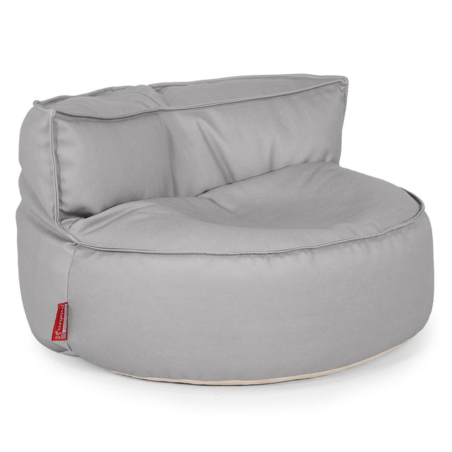 Puf Sofá Chloe - Cuero Vegano Gris 01