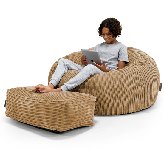 Puf Sofa para Niños de 6 a 14 años - Pana Clásica Arena 01