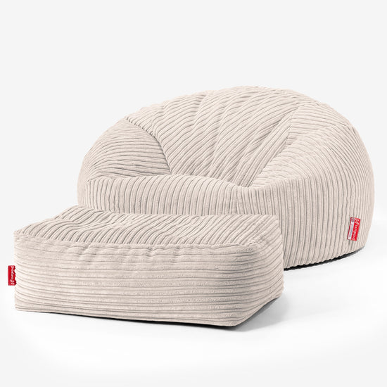 Puf Sofa para Niños de 6 a 14 años - Pana Clásica Marfil 03