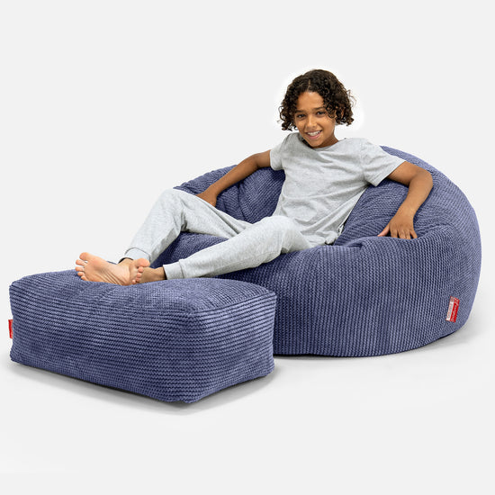 Puf Sofa para Niños de 6 a 14 años - Pompón Morado 01