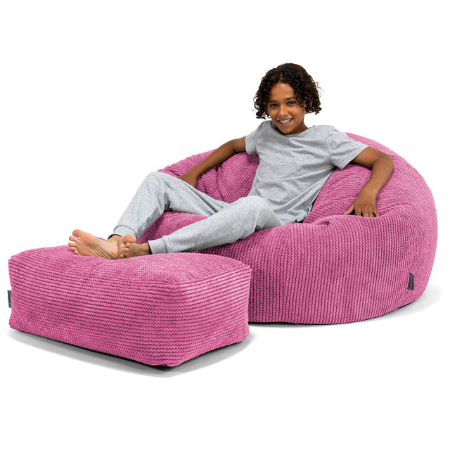 Puf Sofa para Niños de 6 a 14 años - Pompón Rosa 01
