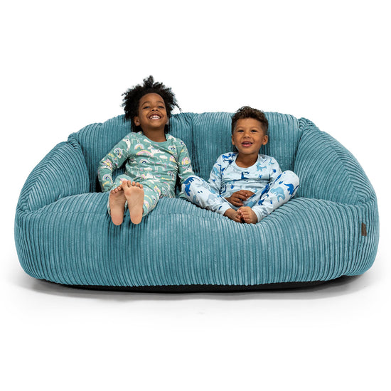 Sofá Gigante Bubble para Niños de 3 a 14 años - Pana Clásica Egeo Azul 01