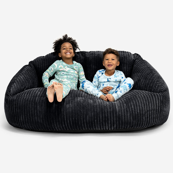 Sofá Gigante Bubble para Niños de 3 a 14 años - Pana Clásica Negro 01