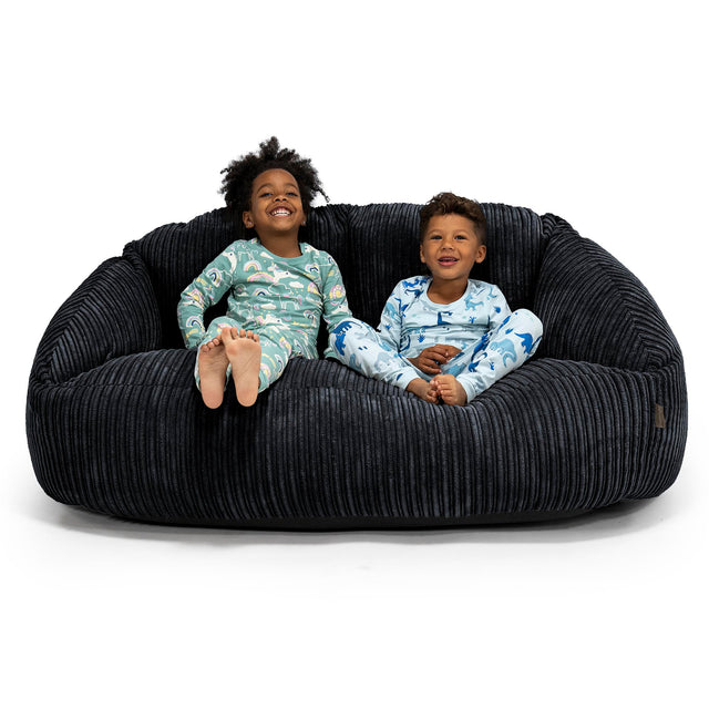 Sofá Gigante Bubble para Niños de 3 a 14 años - Pana Clásica Negro 01