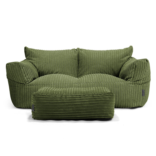 Puf Sofá Josephine - Pana Clásica Bosque Verde 02
