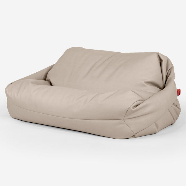 Puf Sofá Sabina - Cuero Vegano Marfil 01